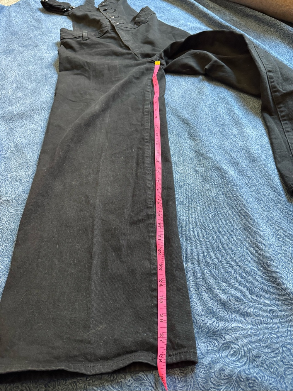 SOLD! Universal Thread Black Sailor Wide Leg Denim Overalls Jumpsuit| Size 4 - Picture 8 of 8